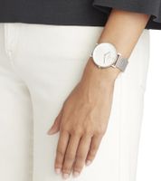 Reloj de pulsera sencillo para mujer Pierre Cardin, reloj analógico de cuarzo con brazalete de acero inoxidable 3ATM 39 mm CBV.1006 Plata Reloj de pulsera sencillo para mujer Pierre Cardin, reloj analógico de cuarzo con brazalete de acero inoxidable 3ATM 39 mm CBV.1006 Plata