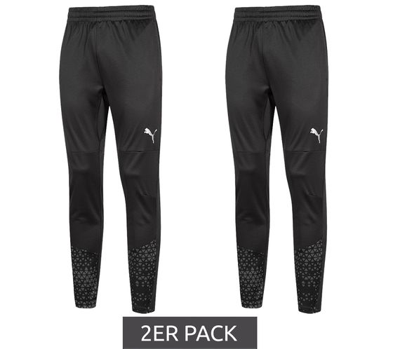 Confezione da 2 pantaloni da jogging da uomo PUMA teamCup con tecnologia DryCell, pantaloni da allenamento, design grafico, pantaloni sportivi, pantaloni fitness, attrezzatura sportiva 658369 03 Nero