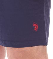 3er Pack U.S. POLO ASSN. Herren Freizeit- & Sport-Shorts leichte Fitness-Short mit U.S. Polo Stickerei kurze Hose US16738 Schwarz/Rot oder Dunkelblau/Rot