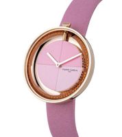 Orologio da donna Pierre Cardin quadrante moderno analogico al quarzo con cinturino in pelle 3ATM 32mm CMA.0004 rosa/oro