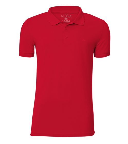 ALSIVA men's polo shirt cotton shirt fashionable short-sleeved shirt 172402 red