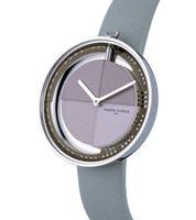 Montre femme Pierre Cardin cadran moderne montre à quartz analogique avec bracelet en cuir 3ATM 32mm CMA.0005 Gris/Argent