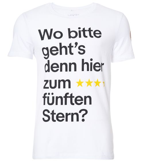 T-shirt de supporter de football pour homme en coton à col rond avec numéro au dos DFB Jubelsommer 900428 Blanc