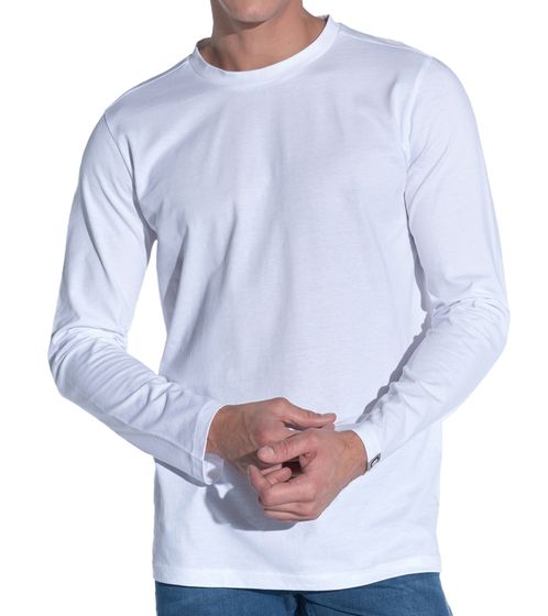 COURSE men's long-sleeved basic shirt with round neck cotton shirt 900371 white