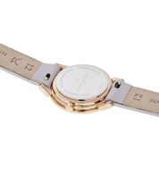Pierre Cardin Damen Armband-Uhr Ziffernblatt analoge Quarz-Uhr mit Leder-Armband 3ATM 27mm CPI.2503 Rosa/Weiß/Gold