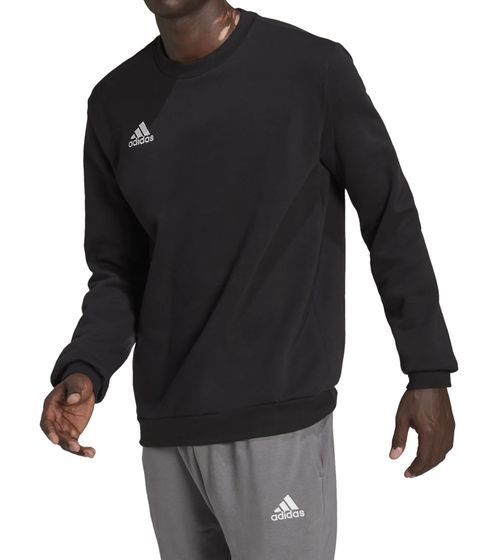 adidas Entrada 22 SW-Top Herren Rundhals-Pullover nachhaltiger Herren Baumwoll-Sweater Sweatshirt H57478 Schwarz