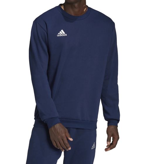 adidas Entrada 22 SW-Top Pullover girocollo da uomo in cotone sostenibile da uomo H57480 blu navy