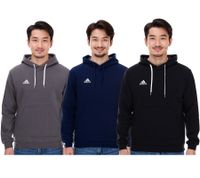adidas Entrada 22 Hoody men's hoodie sustainable men's cotton sweater with kangaroo pocket hoodie in black, navy or grey adidas Entrada 22 Hoody men's hoodie sustainable men's cotton sweater with kangaroo pocket hoodie in black, navy or grey