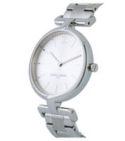 Pierre Cardin Damen Zweizeiger-Armband-Uhr modernes Ziffernblatt analoge Quarz-Uhr mit Edelstahl-Armband 3ATM 34mm CMD.3506 Silber