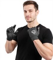 Guantes de ciclismo para hombre EGREGIE con forro polar Guantes para correr con función táctil para smartphone Guantes deportivos negros Guantes de ciclismo para hombre EGREGIE con forro polar Guantes para correr con función táctil para smartphone Guantes deportivos negros