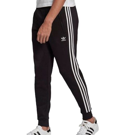 adidas 3-Stripes Jogging-Hose Herren Trainingshose Loungewear Baumwoll-Jogger 8487 2306 Schwarz