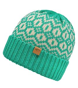 Gorro de invierno cálido y acogedor de punto con logotipo Solea Beanie de CHILLOUTS 73278665 Verde/Blanco