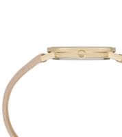 Pierre Cardin Damen Armband-Uhr mit Marken-Kürzel-Print analoge Quarz-Uhr mit Leder-Armband 3ATM 31mm CBV.15 Schwarz, Rosa, Weiß oder Beige