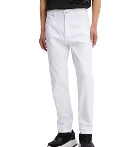 Pantalones vaqueros de Calvin Klein Dad Jean para hombre confeccionados en 100 % algodón, lavado de bajo impacto, estilo 5 bolsillos, corte regular, pantalones para uso diario 82711860 blanco