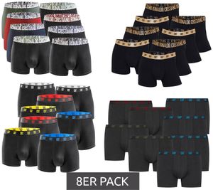 Pack de 8 calzoncillos tipo bóxer básicos CR7 CRISTIANO RONALDO para hombre, calzoncillos de algodón transpirables, ropa interior 300-8109-49, negro, rojo, verde, azul marino y dorado