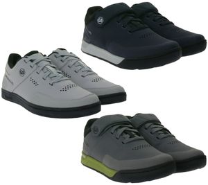 Zapatillas de ciclismo para hombre UP Link/Roost sin igual, suela de EVA, zapatillas de MTB, zapatillas deportivas con absorción de vibraciones y OrthoLite Bicycle Sport con cierre de velcro, gris oscuro/verde, azul oscuro/gris