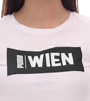 PUMA City women's cotton shirt with Praha/Prague, Paris, Vienna or Madrid lettering, short-sleeved shirt, round neck shirt 575957 white or black