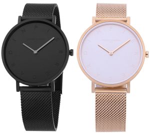 Reloj de señora Pierre Cardin de cuarzo analógico con esfera sencilla y brazalete de acero inoxidable 3ATM 39 mm CBV.1054 Negro o Rosa