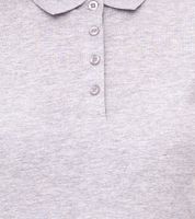 Polo da donna SANTINO in cotone biologico polo con abbottonatura a 4 bottoni manica corta grigio screziato