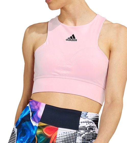 adidas US SER CROPTOP Reggiseno sportivo sostenibile da donna realizzato con Parley Ocean Plastic AEROREADY Bustier HG6426 Rosa