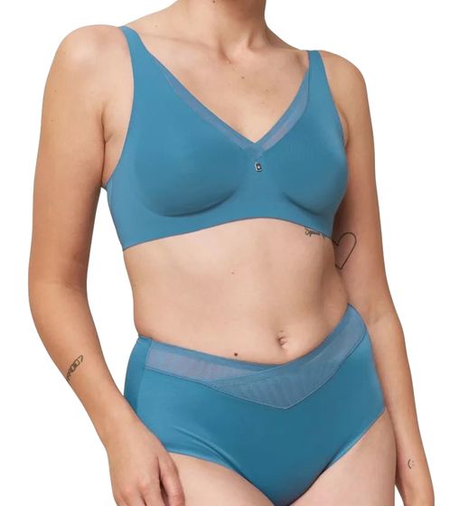 Triumph True Shape Sensation Damen Unterwäsche eleganter Minimizer-BH leichter Bügelloser-BH mit verstellbaren Trägern 10207950 6749/8S Blau