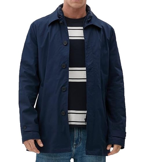 s.Oliver Herren Kurzmantel Übergangs-Jacke mit Westeneinsatz Slim Fit 76980338 Dunkelblau