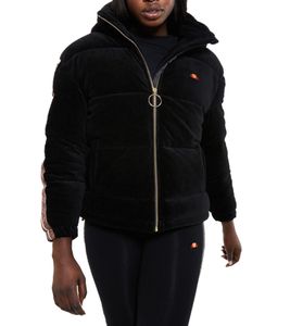 ellesse women's puffer jacket with hood, cotton jacket, outdoor jacket 17643010 black