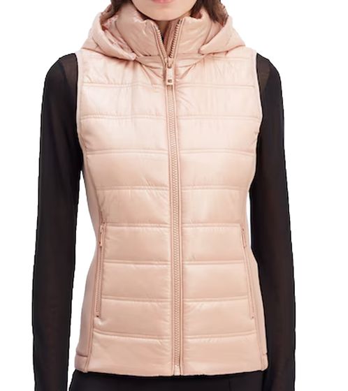 Calvin Klein LW Padded Waisted Women's Vest, Sustainable Spring Vest with Hood, 32747468 Apricot