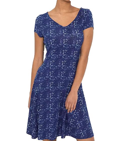 Robe d'été pour femme avec imprimé all-over façon batik, mini-robe, robe de loisirs, robe de vacances 956638 Bleu