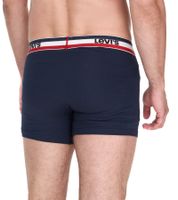5er Sparpack LEVI`S Herren Boxershorts Baumwoll-Unterwäsche mit farblichen Akzenten am Bund 701224335 Schwarz/Grau oder Schwarz/Grau/Blau