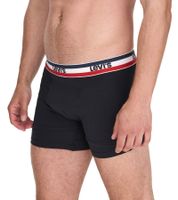 5er Sparpack LEVI`S Herren Boxershorts Baumwoll-Unterwäsche mit farblichen Akzenten am Bund 701224335 Schwarz/Grau oder Schwarz/Grau/Blau