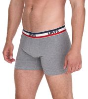 5er Sparpack LEVI`S Herren Boxershorts Baumwoll-Unterwäsche mit farblichen Akzenten am Bund 701224335 Schwarz/Grau oder Schwarz/Grau/Blau