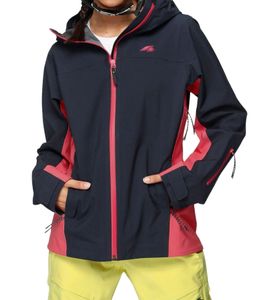 Veste de ski F2 « Pany », veste de sport d'hiver durable pour femme avec capuche 51133212 Bleu/Rose