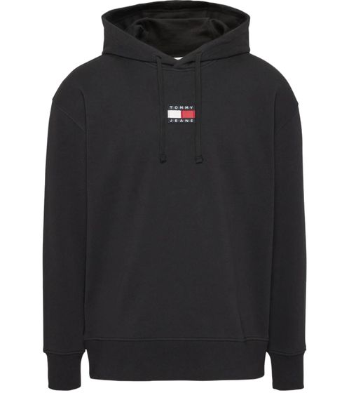 TOMMY JEANS Men's Hooded Sweater, Long-Sleeved Cotton Hoodie, Sweat-Sweater DM0DM16384 BDS Black/Green