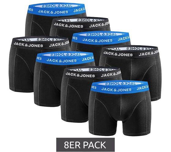 Lot de 8 boxers pour homme JACK & JONES, sous-vêtements en coton respirant, 12259926 Noir/Bleu