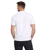 Polo da uomo Kappa in cotone con piccolo ricamo Polo a maniche corte in piquet di cotone 303173NC A04 Bianco