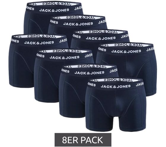 Confezione da 8 boxer da uomo JACK & JONES, mutande in cotone traspirante, intimo maculato 12259926 Blu navy