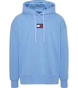 TOMMY JEANS Men's Hooded Sweater, Long-Sleeved Shirt, Cotton Hoodie, Sweat Pullover DM0DM16384 CY7 Light Blue/Pink