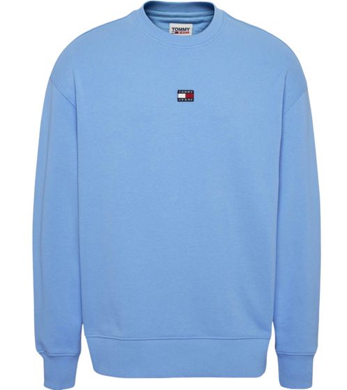 TOMMY JEANS Maglione girocollo da uomo a maniche lunghe in cotone DM0DM16370 CY7 azzurro