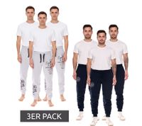 3-pack CAMP DAVID men's jogging pants with cotton content, sweatpants, training pants 428251, dark blue or gray