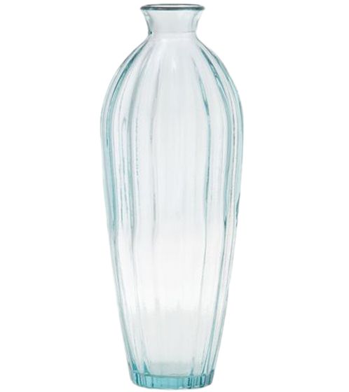 PLACES OF STYLE Glass Vase, Large Decorative Vase, Flower Vase, Decorative Item, Glass Vessel, 11 x 11 x 31 cm, Home Decoration, 11466258 Transparent/Blue