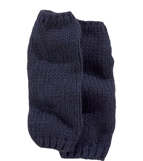 J.Jayz Women's Knitted Arm Warmers with Alpaca Wool Content, Lightweight Winter Arm Warmers, Warming Gloves, 64216751 Dark Blue