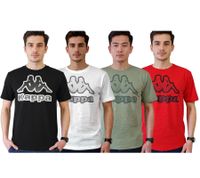 Kappa Herren Baumwoll-Shirt mit großem Logo Rundhals-Shirt Kurzarm-Shirt T-Shirt Oeko-Tex 100 zertifiziert 7085/8191 Schwarz, Grün, Weiß oder Rot Kappa Herren Baumwoll-Shirt mit großem Logo Rundhals-Shirt Kurzarm-Shirt T-Shirt Oeko-Tex 100 zertifiziert 7085/8191 Schwarz, Grün, Weiß oder Rot