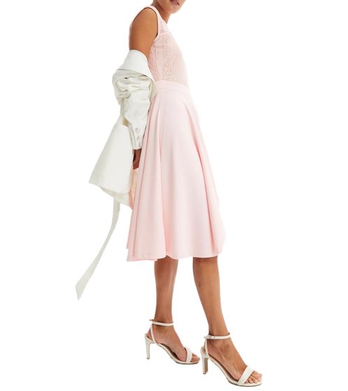 abito estivo da donna sostenibile con pizzo abito primaverile abito midi aderente 925720 rosa