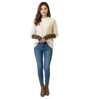 J.Jayz Women's Fine Knit Cashmere and Wool Arm Warmers, Lightweight Winter Arm Warmers, Warming Gloves, 75469815 Brown