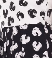 Damen Sommer-Kleid mit grafischem Druck Baumwoll-Kleid Frühlings-Kleid ohne Ärmel Midi-Kleid 948746 Weiß/Schwarz Damen Sommer-Kleid mit grafischem Druck Baumwoll-Kleid Frühlings-Kleid ohne Ärmel Midi-Kleid 948746 Weiß/Schwarz