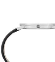 Pierre Cardin Women's Watch with Brand Letters as Numerals, Analog Quartz Watch with Leather Strap, 3ATM, 39mm, CBV.100, Black/Silver, with Black or White Dial