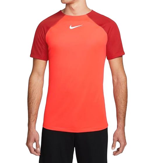 Maglia da allenamento sostenibile da uomo NIKE con tecnologia DRI-FIT realizzata con materiali riciclati Maglia sportiva traspirante con inserti in mesh Maglia a maniche corte DH9225-635 Arancione neon/Rosso