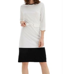 Damen Sommer-Kleid Jersey-Kleid mit Reißverschluss Mini-Kleid Frühlings-Kleid 960734 Weiß Damen Sommer-Kleid Jersey-Kleid mit Reißverschluss Mini-Kleid Frühlings-Kleid 960734 Weiß