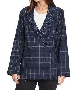 Tamaris Damen Blazer Anzug-Jacke mit Reverskragen Business-Jacke 70212947 Dunkelblau